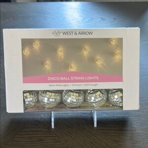 Silver Disco Ball String Lights